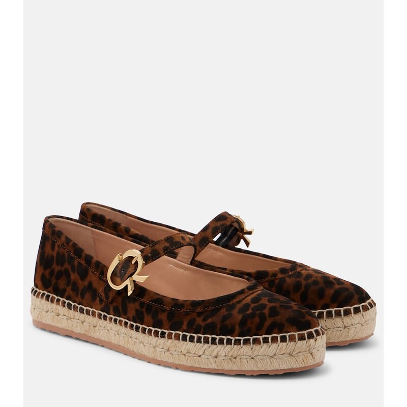 Dámské espadrilky Gianvito Rossi Elda leopard-print z kůže