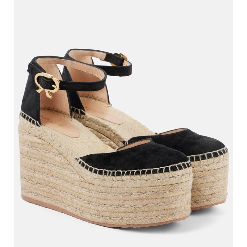 Gianvito Rossi Suede platform espadrille wedges