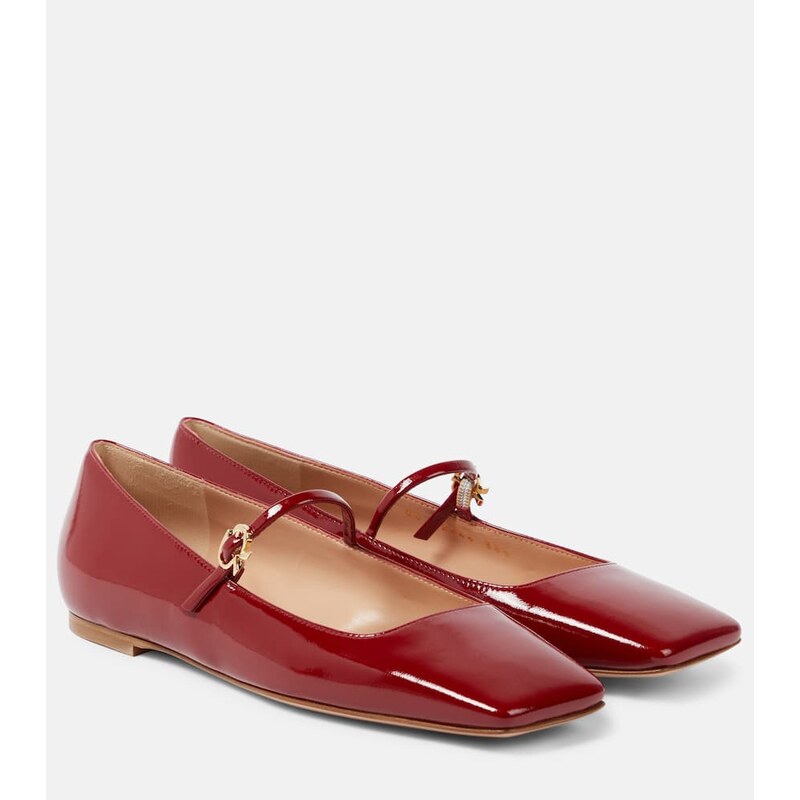 Gianvito Rossi Christina patent leather Mary Jane flats