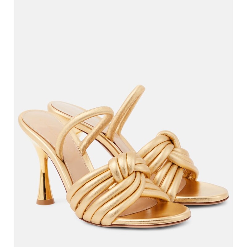 Gianvito Rossi Ottavia metallic leather sandals