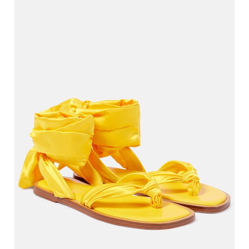 Christian Louboutin Nilo Du DÃsert crÃªpe satin thong sandals