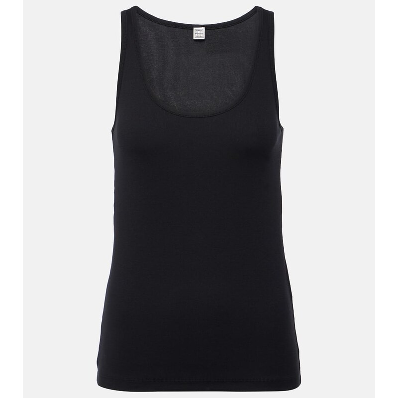 Toteme Ribbed-knit cotton jersey tank top