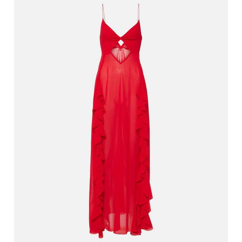 Bananhot Isabel ruffled cutout maxi dress