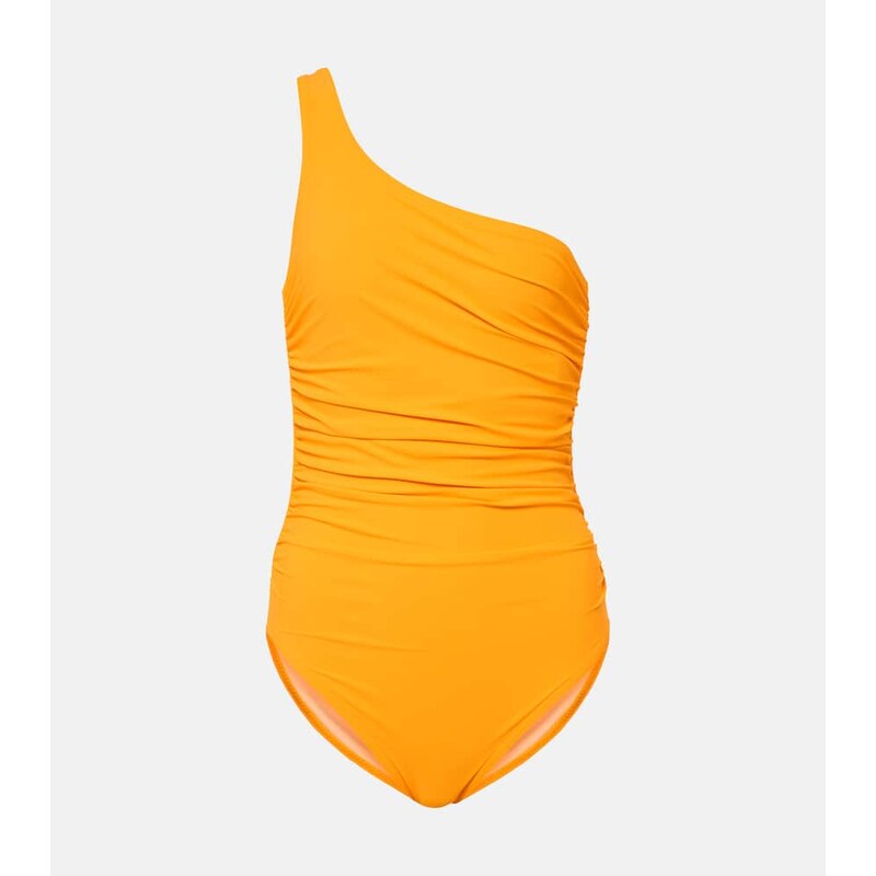 Karla Colletto Ruched one-shoulder swimsuit