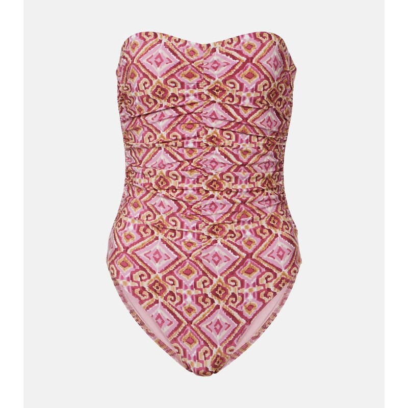 Karla Colletto Ruched strapless swimsuit