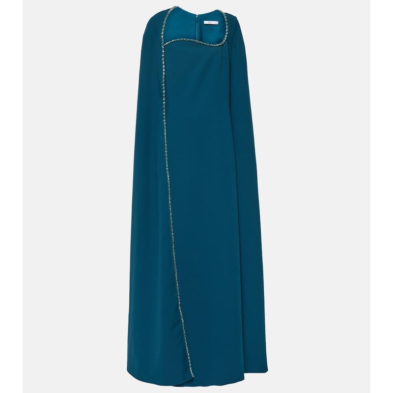 Safiyaa Mattia embellished caped crÃªpe gown