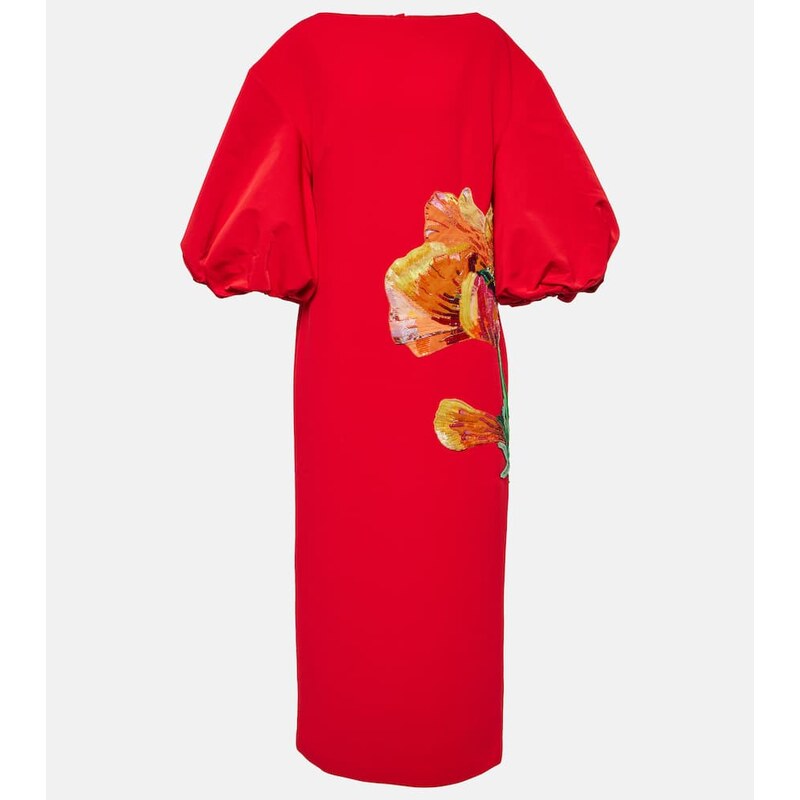 Safiyaa Amira embroidered floral midi dress