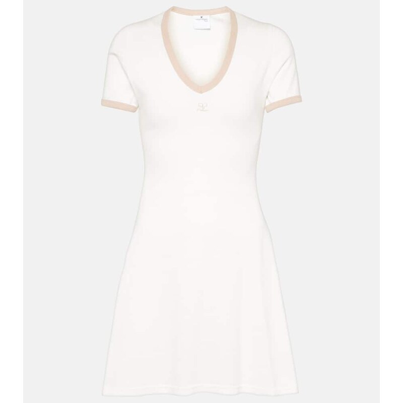 Courrèges Logo cotton minidress