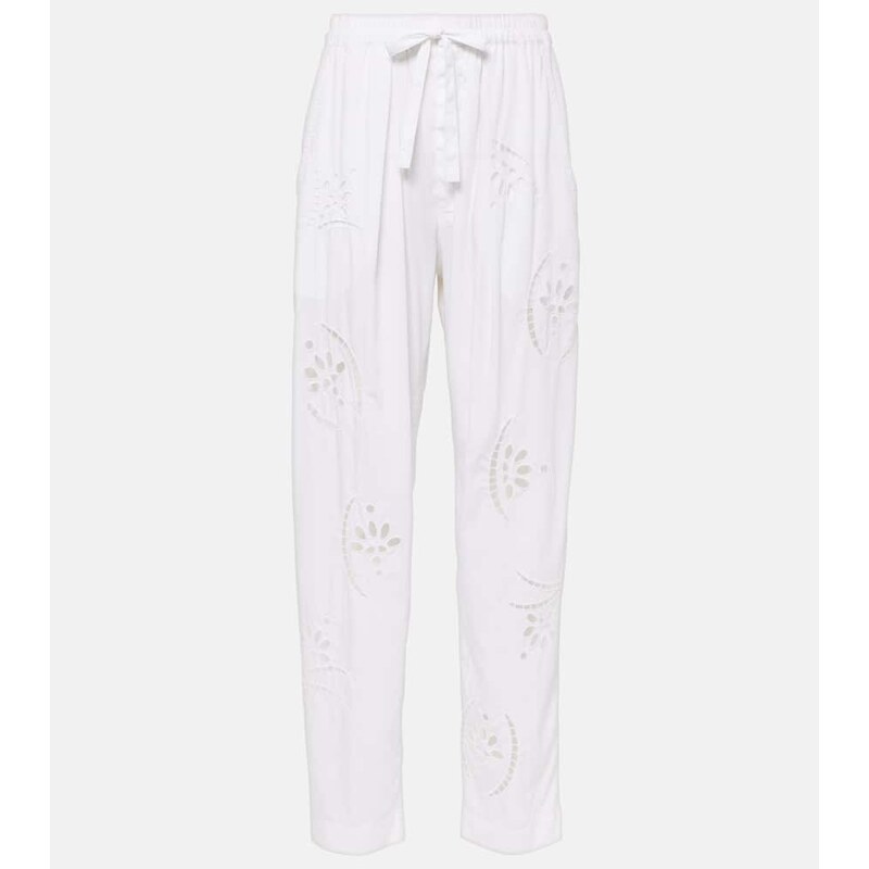 Isabel Marant Hectorina broderie anglaise wide-leg pants