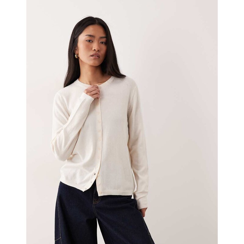 JDY cardigan in cream-Yellow 113271779