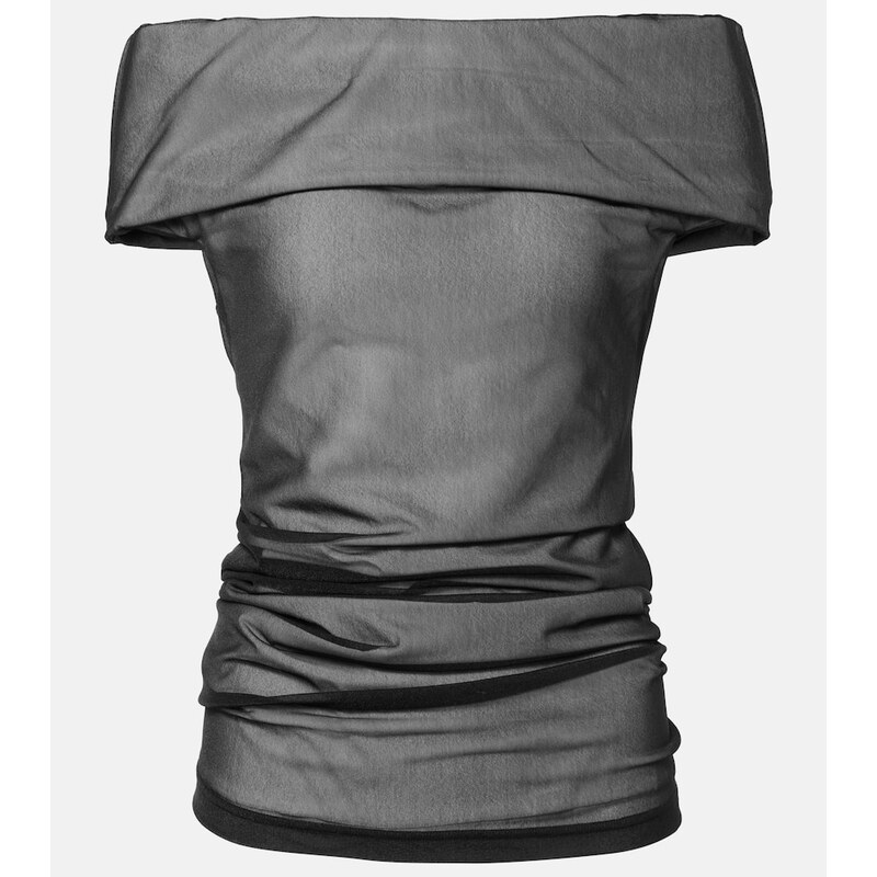 Proenza Schouler Allegra ruched off-shoulder top