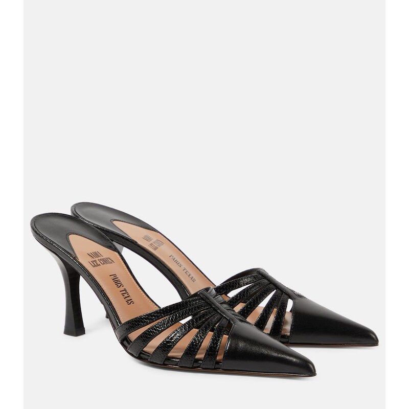 Paris Texas Nadia 85 cutout leather mules
