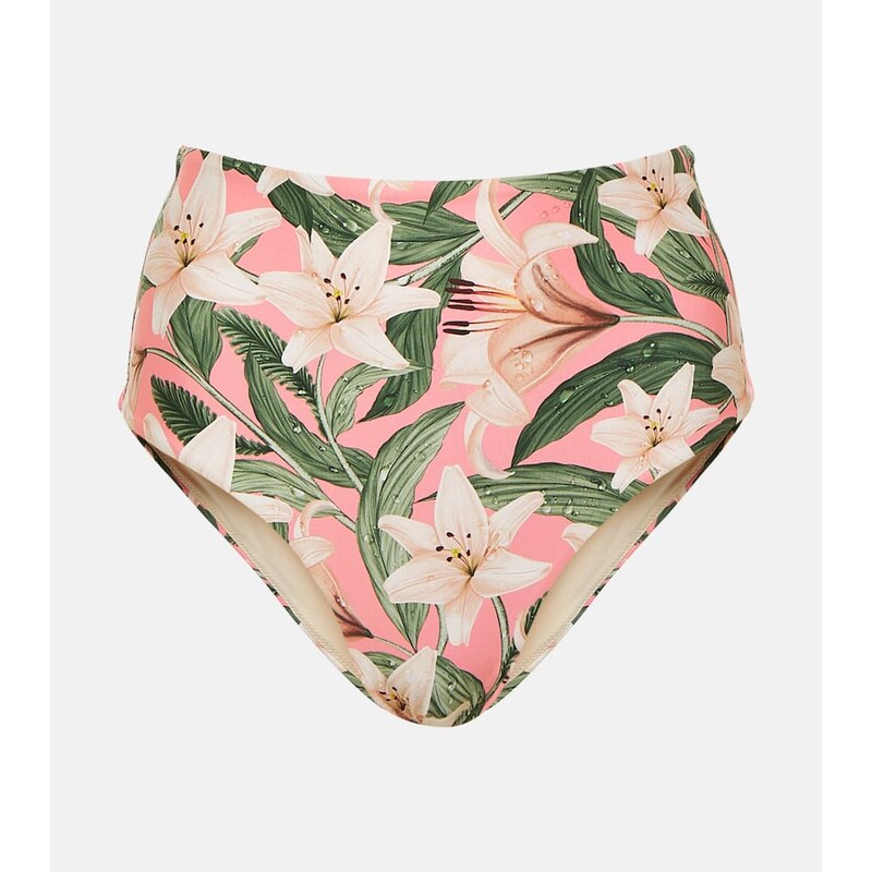 Agua by Agua Bendita Magenta floral high-rise bikini bottoms