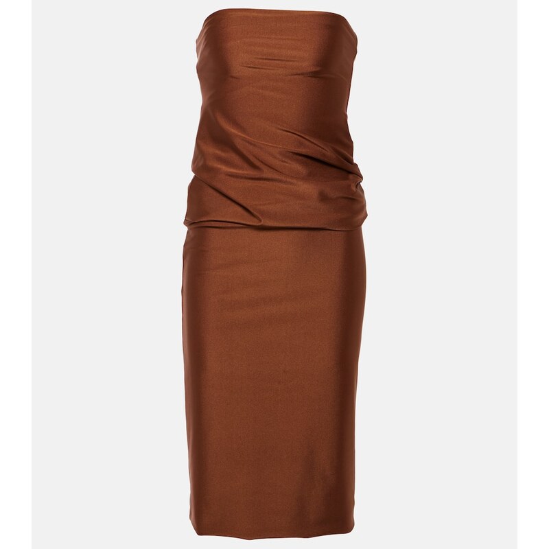 Sportmax Bilma strapless jersey midi dress