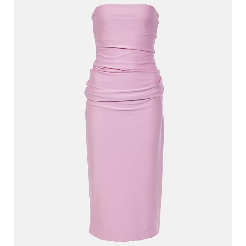 Sportmax Strapless jersey midi dress