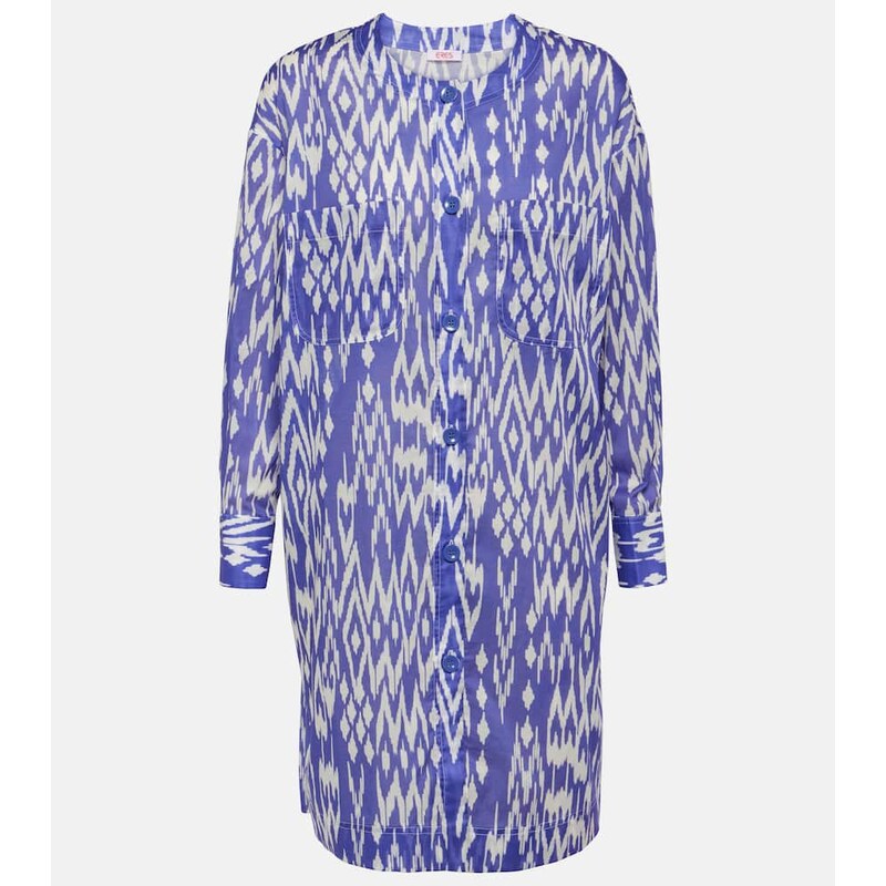 Eres Hurricane printed cotton shirt dress