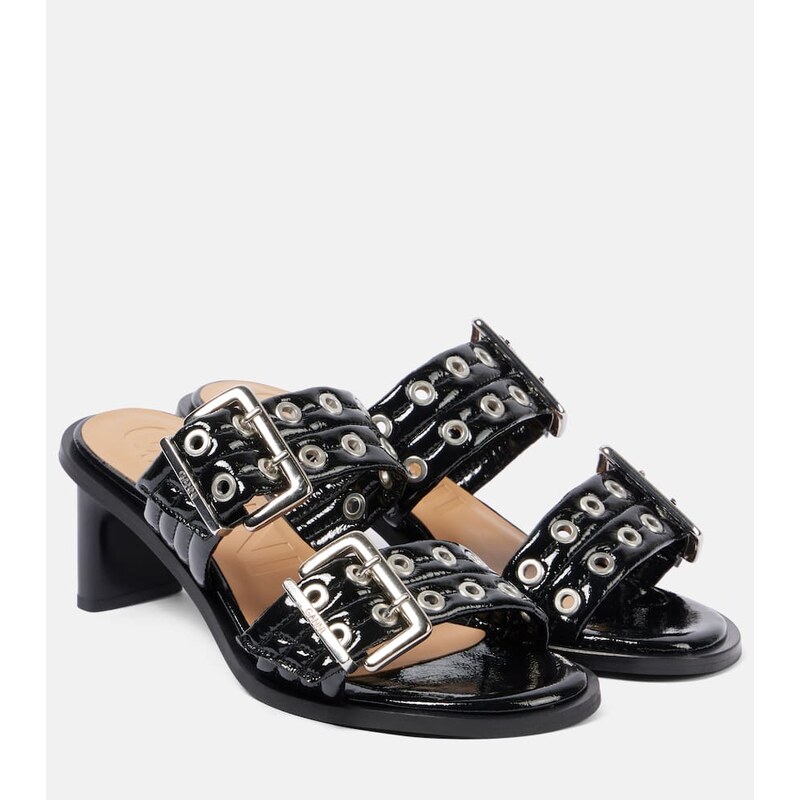 Ganni Quilted mules