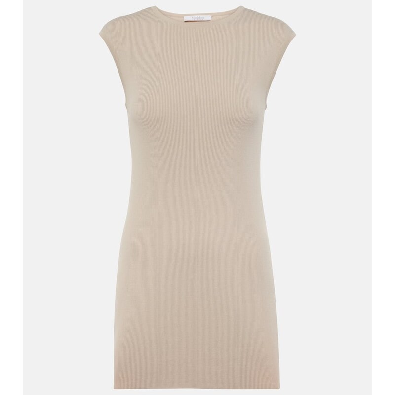 Max Mara Soldino ribbed-knit jersey top