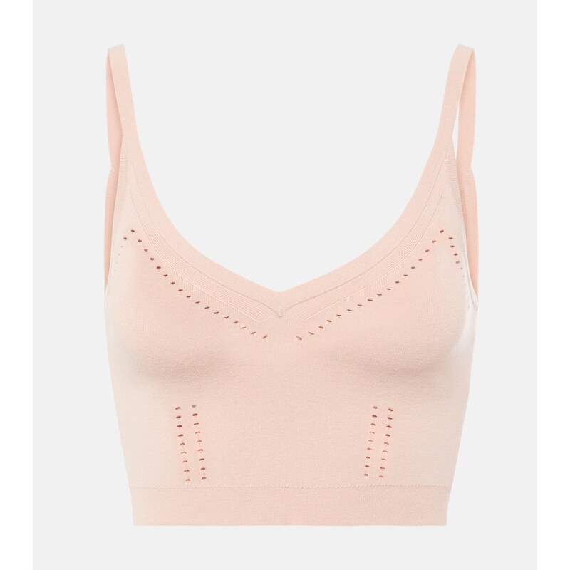 Max Mara Cropped knitted tank top