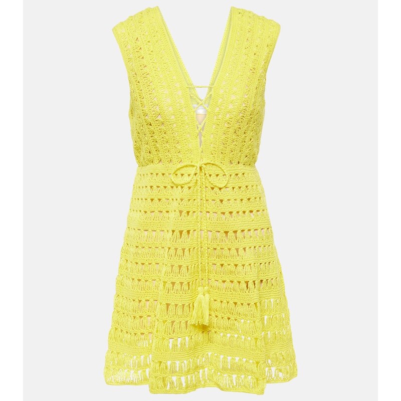 Anna Kosturova Bianca cotton crochet minidress