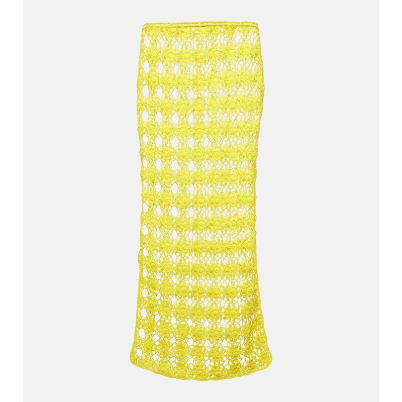 Anna Kosturova Bella crochet cotton maxi skirt