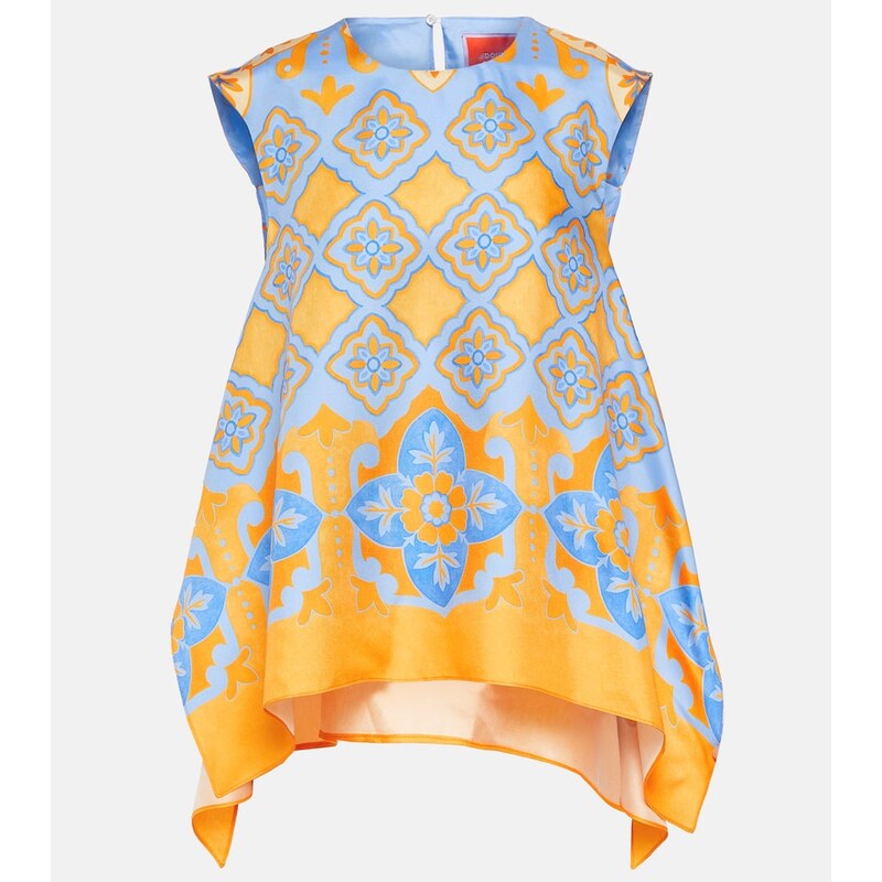 La DoubleJ San Carlo printed silk twill top