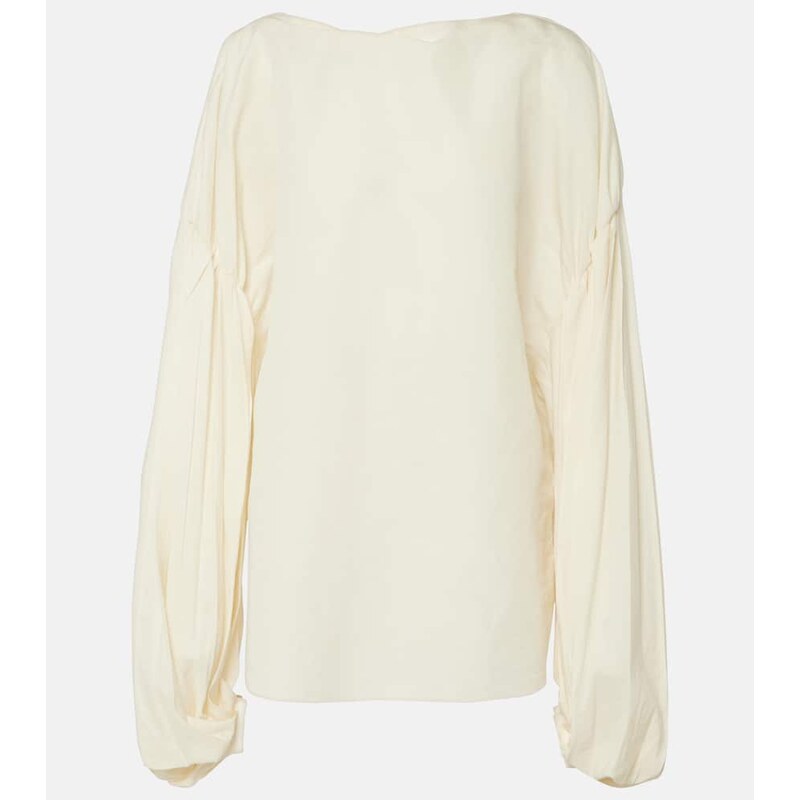 Khaite Quico silk and cotton organza top