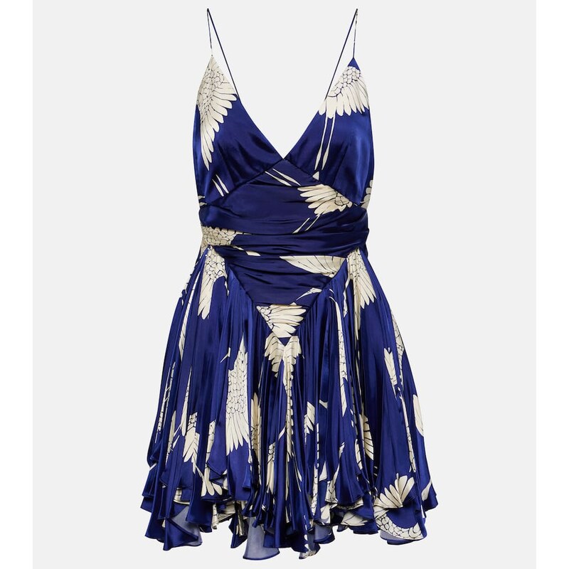 Khaite Margot printed satin minidress