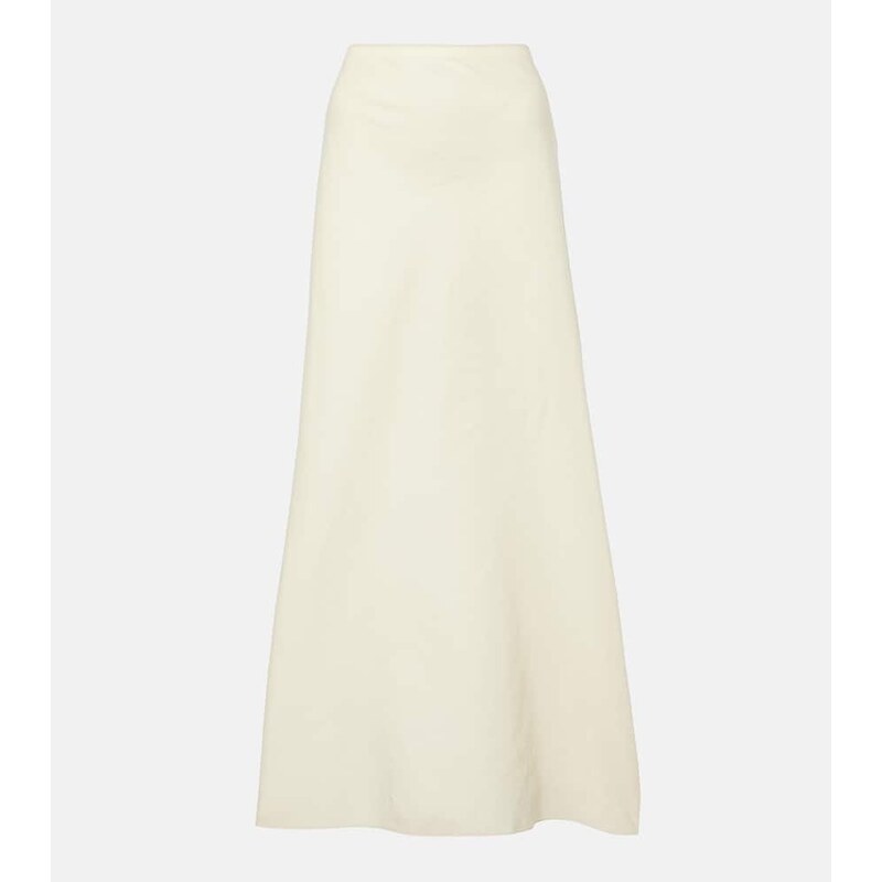 Khaite Mauva silk and cotton organza maxi skirt
