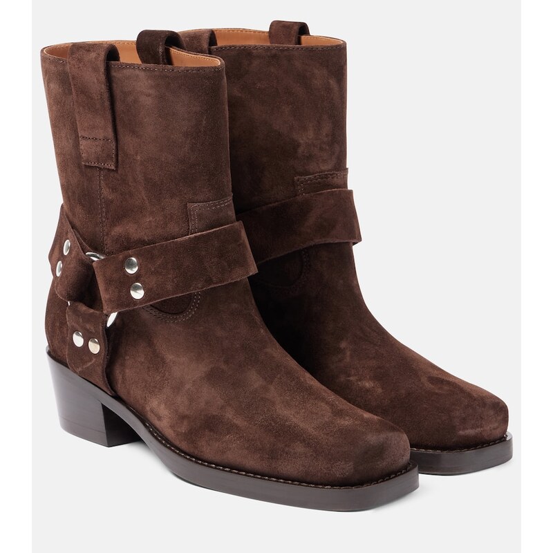 Paris Texas Roxy 45 suede biker boots