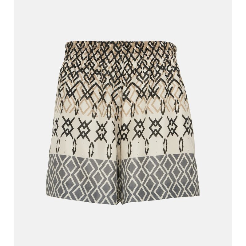 Brunello Cucinelli Printed silk shorts