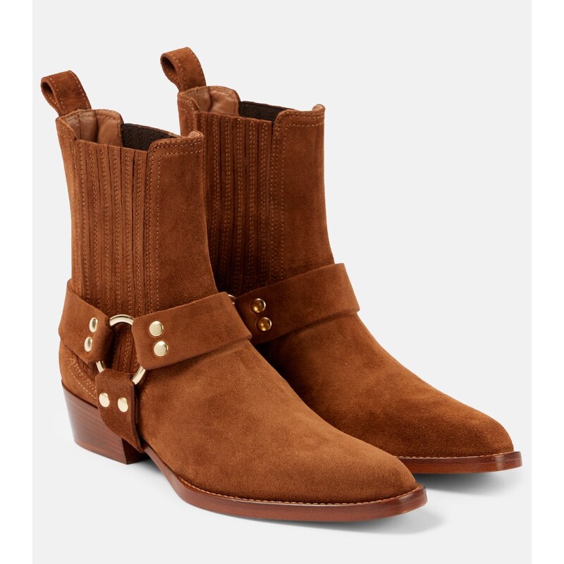Paris Texas Helena suede biker boots