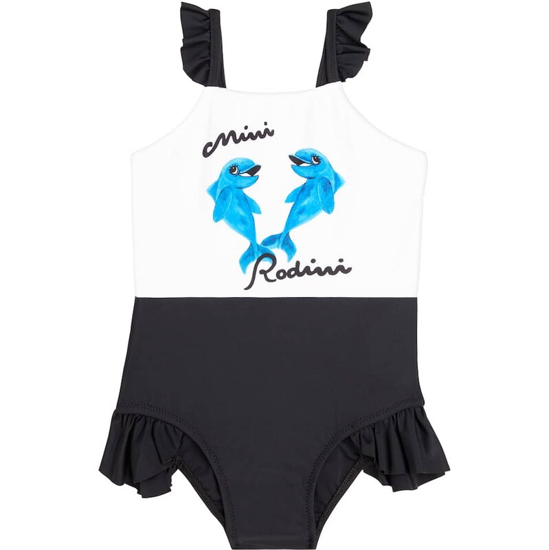 Mini Rodini Dolphins ruffled swimsuit