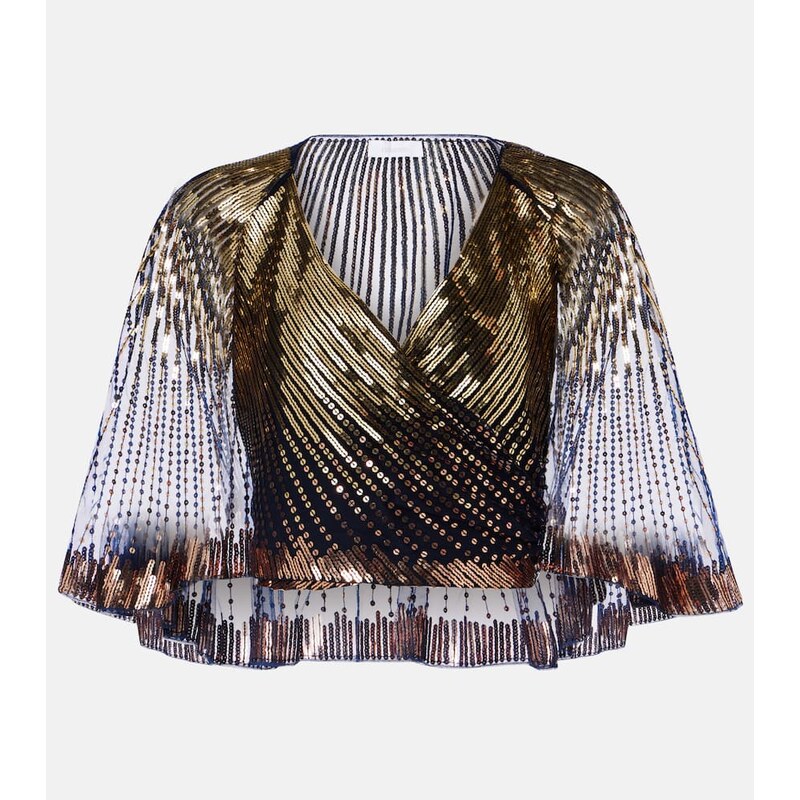 Rabanne Sequined crop top