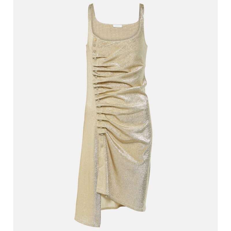 Rabanne Ruched Lurex minidress