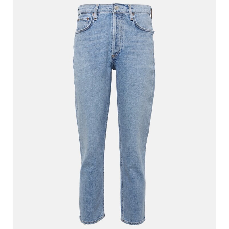 Agolde Riley high-rise cropped slim jeans