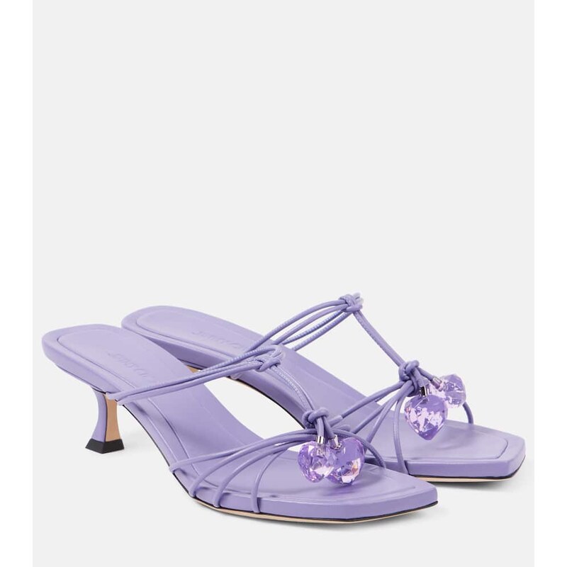 Jimmy Choo Jemma 50 embellished leather mules