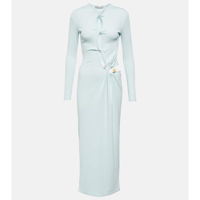 Christopher Esber Gathered cutout jersey midi dress