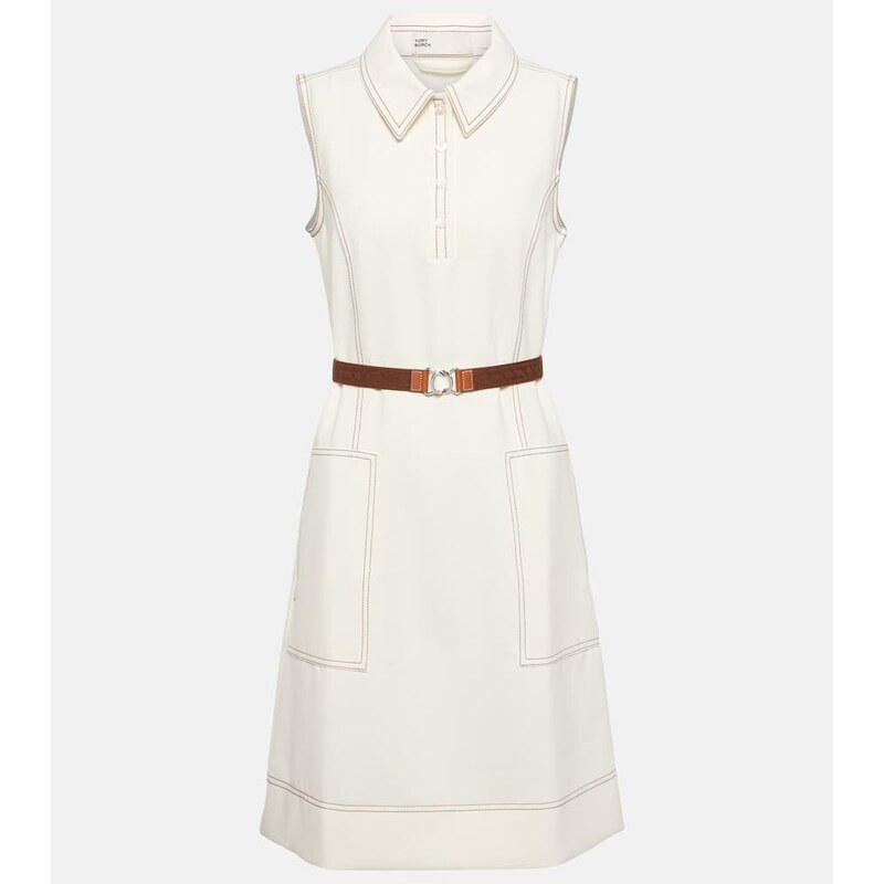 Tory Sport Belted sleeveless polo dress