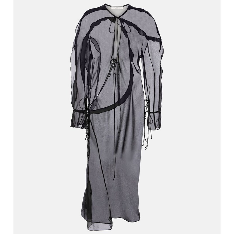 Christopher Esber Ruffled silk midi dress