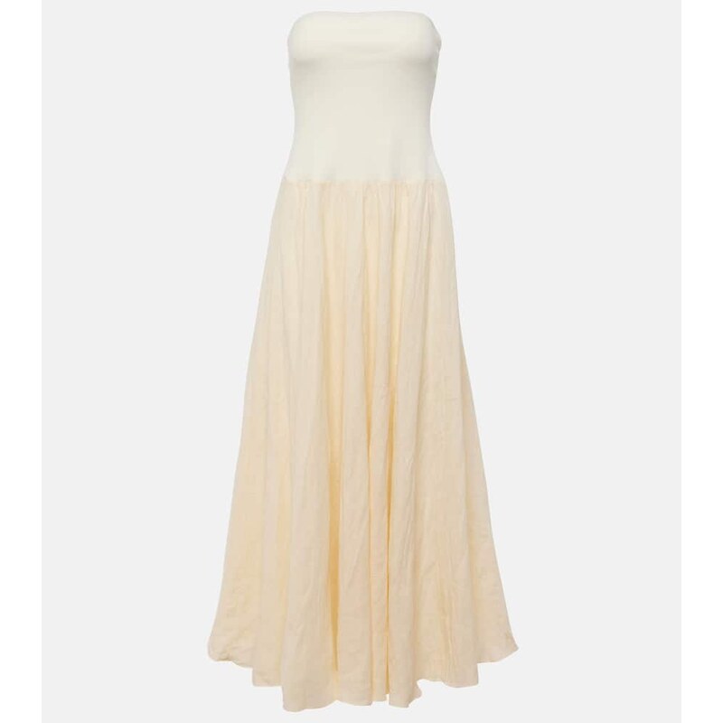 Johanna Ortiz Linen-blend maxi dress