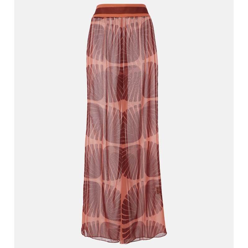 Johanna Ortiz Printed georgette wide-leg pants