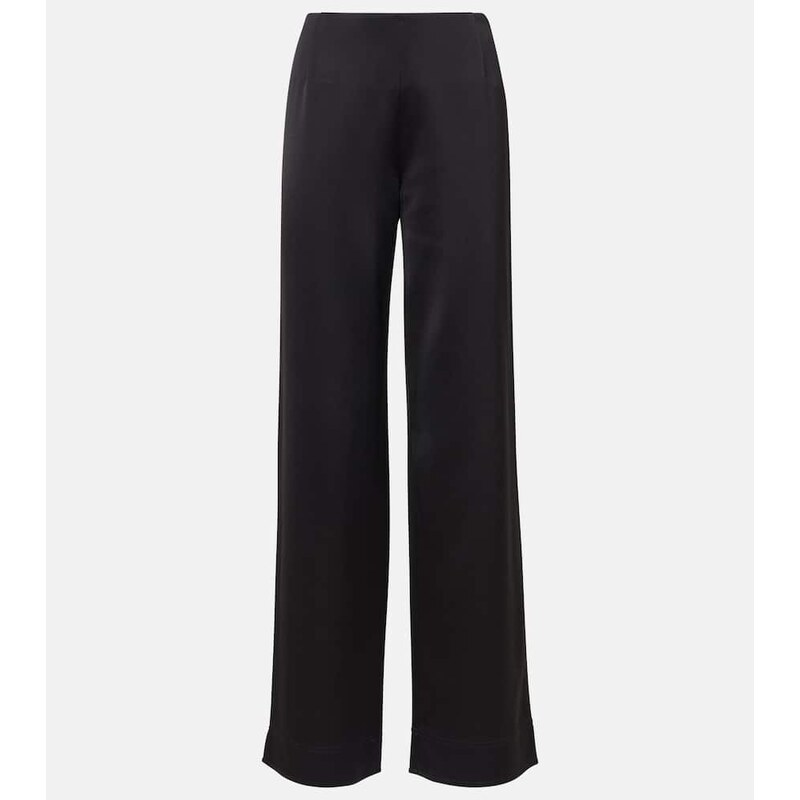 Toteme High-rise satin wide-leg pants