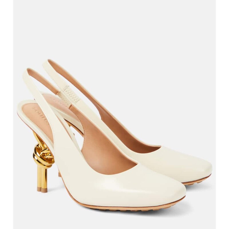 Bottega Veneta Knot leather slingback pumps