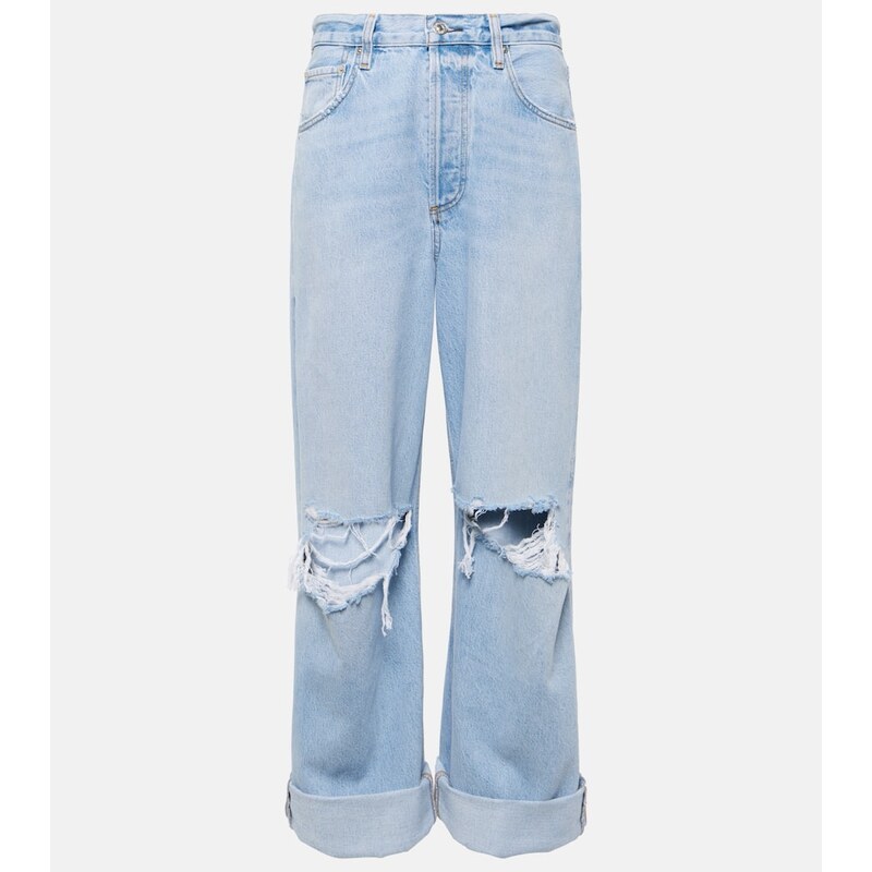 Citizens of Humanity Ayla distressed mid-rise wide-leg jeans