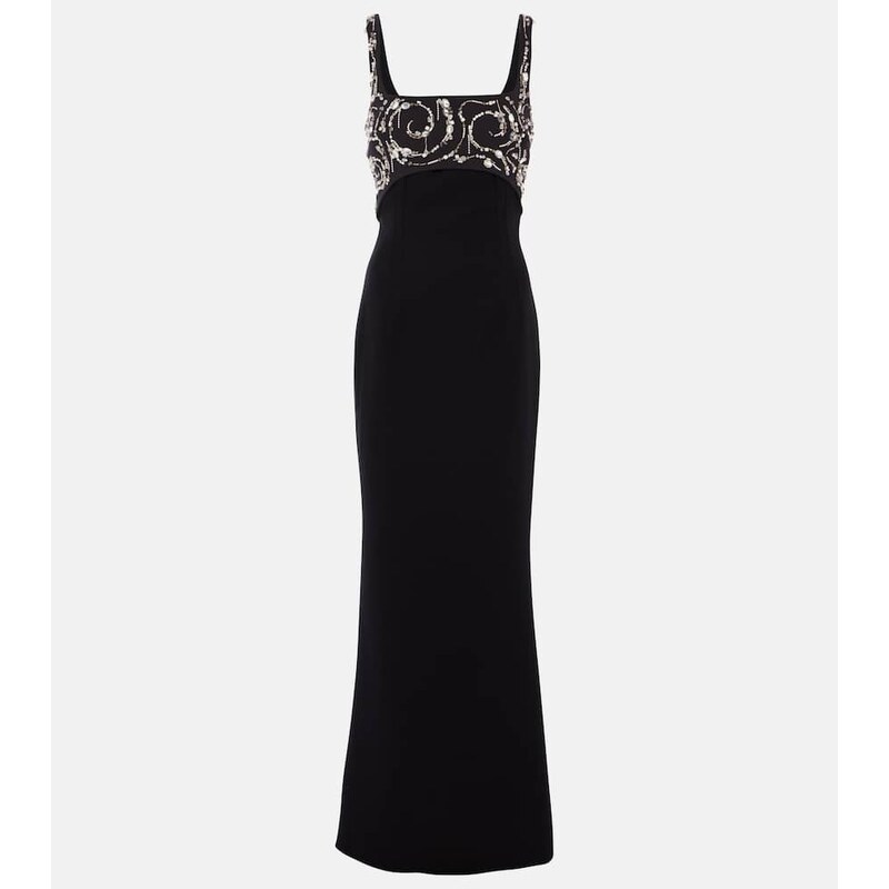 Safiyaa Ezda embellished crÃªpe gown