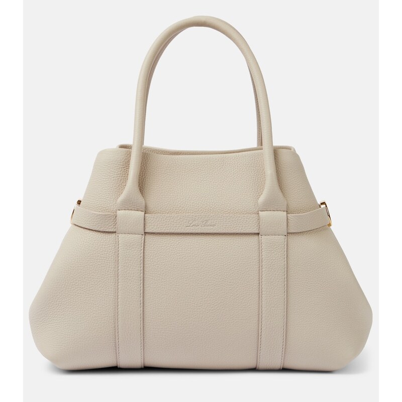 Loro Piana Ghiera Small leather tote bag