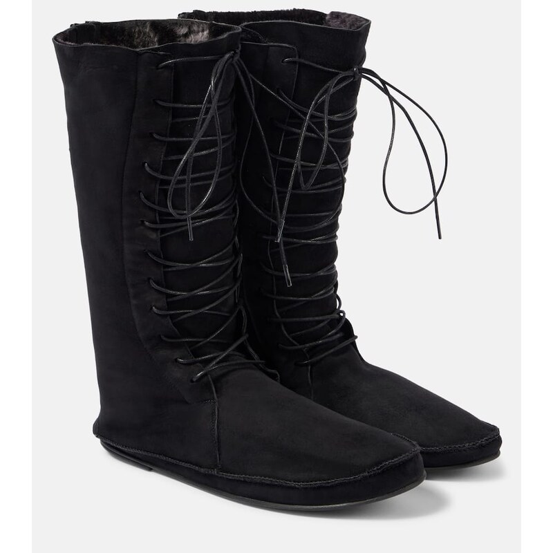 The Row Tyler suede lace-up boots