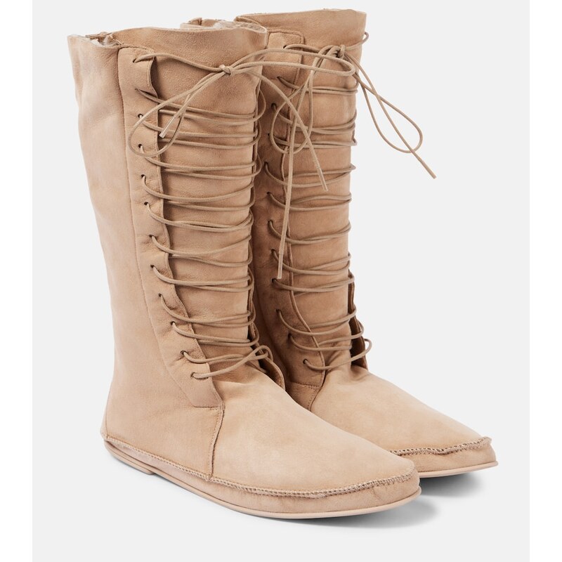 The Row Tyler suede lace-up boots
