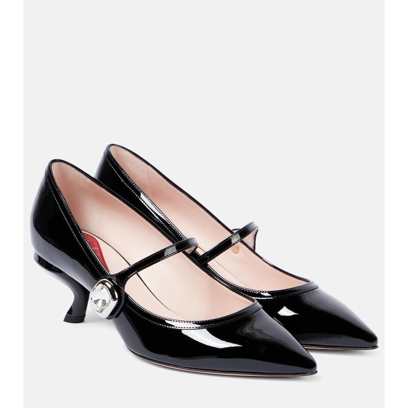 Roger Vivier Virgule Babies patent leather Mary Jane pumps